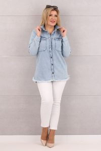 Jasna koszula jeansowa damska
