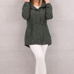 Lekka kurtka parka damska khaki