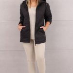 Luźna kurtka damska z kapturem czarna