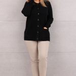 Sweter damski rozpinany czarny