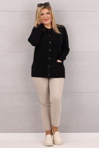 Sweter damski rozpinany czarny