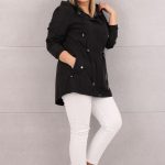 Lekka kurtka parka damska czarna