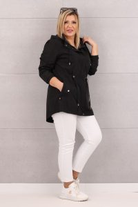 Lekka kurtka parka damska czarna