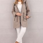 Lekka wiosenna kurtka parka beżowa