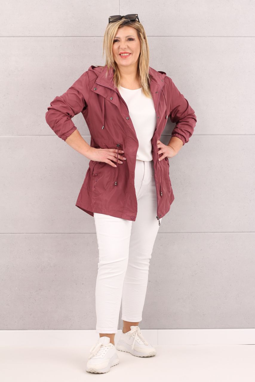 Kurtka parka wiosenno-letnia bordowa