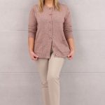 Sweter damski rozpinany beżowy