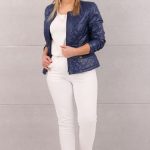 Krótka kurtka damska granatowa