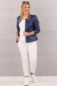 Krótka kurtka damska granatowa