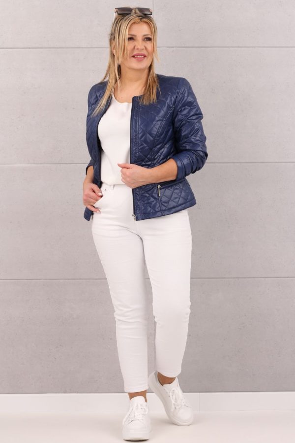 Krótka kurtka damska granatowa