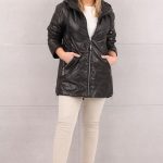 Czarna kurtka damska pikowana przejściowa