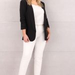 Marynarka z marszczonymi rękawami czarna