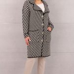 Płaszcz damski w pepitkę