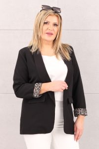 Marynarka w panterkę czarna