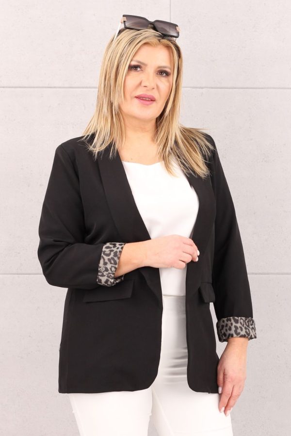 Marynarka w panterkę czarna