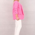 Marynarka z marszczonymi rękawami różowa