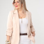 Marynarka damska gładka beżowa