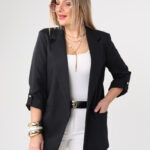 Marynarka damska gładka czarna