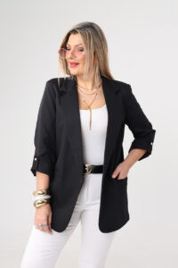Marynarka damska gładka czarna