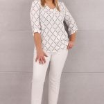 Bluzka damska zakładany kreska czarna