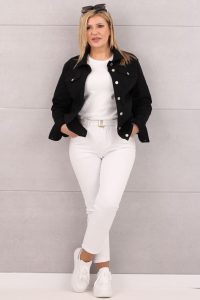 Kurtka jeansowa damska czarna