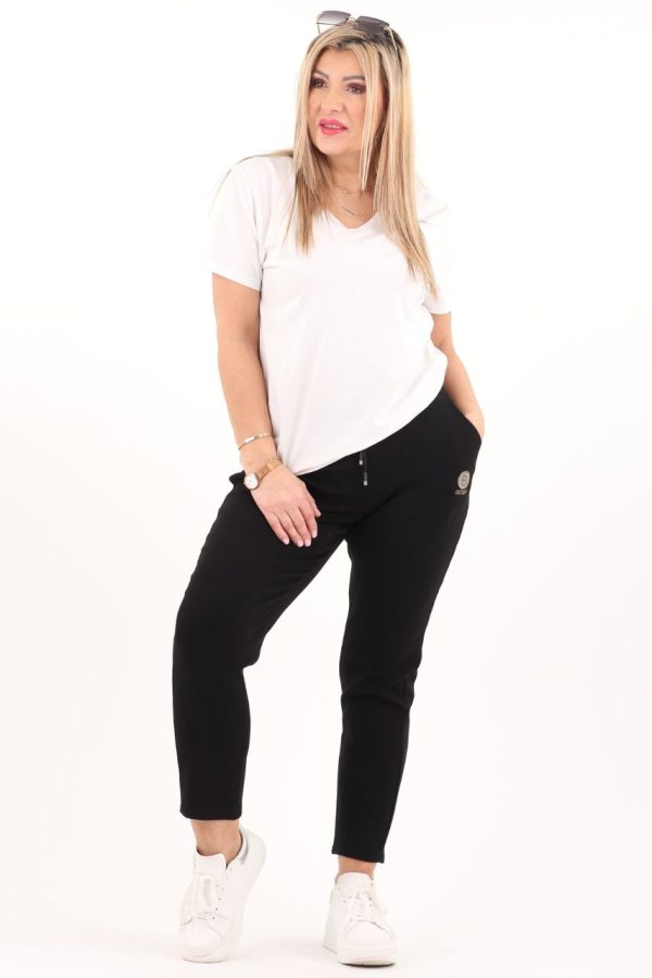 Czarne dresy z wysokim stanem