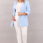 Marynarka damska gładka niebieska