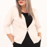 Elegancki żakiet na wesele beżowy