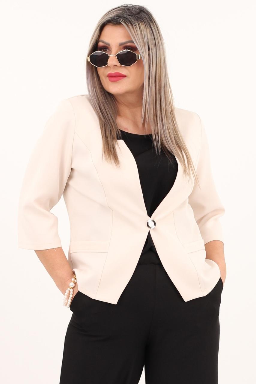 Elegancki żakiet na wesele beżowy