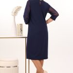 gladka-sukienka-z-siateczkowym-rekawem-granatowa (1)