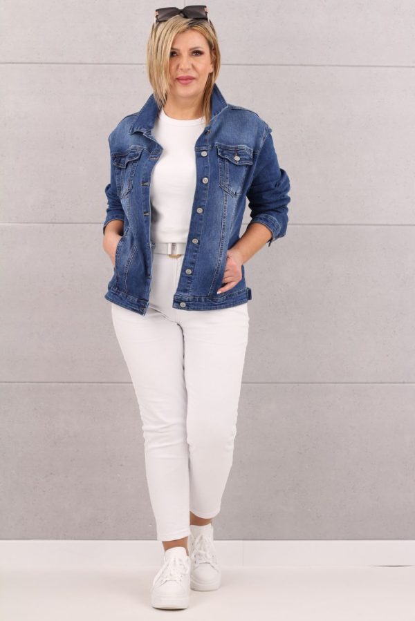Katana jeansowa damska oversize