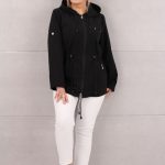 Lekka bawełniana parka damska czarna