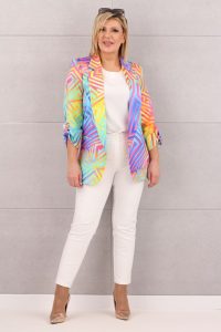 Kolorowa marynarka damska we wzory