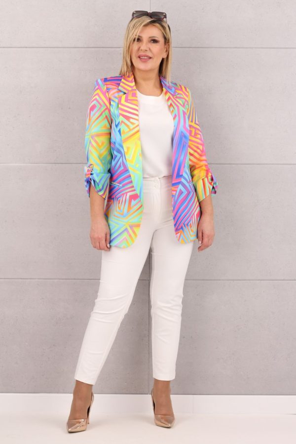 Kolorowa marynarka damska we wzory