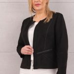 Żakiet z zamszu damski czarny