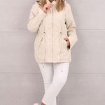 Dwustronna kurtka parka przejściowa beżowa