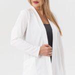 Elegancka damska narzutka biała (4)