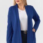 Elegancka damska narzutka chabrowa gładka