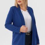 Elegancka damska narzutka chabrowa gładka (3)