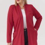 Elegancka damska narzutka czerwona