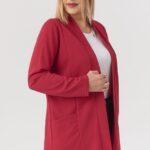 Elegancka damska narzutka czerwona (3)