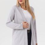 Elegancka damska narzutka popielata (3)