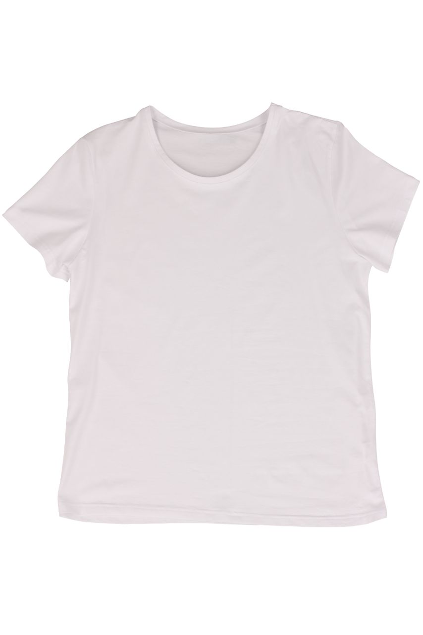 Biały t-shirt damski z okrągłym dekoltem