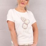 Bluzka damska plus size w dmuchawce biała