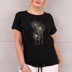 Bluzka damska plus size w dmuchawce czarna