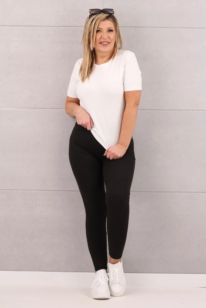 Czarne leginsy plus size
