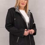 Dwustronna kurtka parka przejściowa czarna