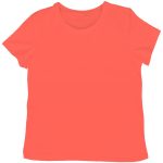 Pomarańczowy t-shirt damski z okrągłym dekoltem