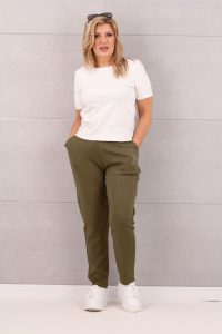 Spodnie dresowe z dżetami khaki