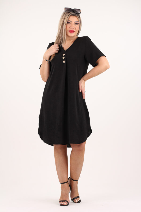 Sukienka z guzikami z przodu czarna