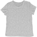 Szary t-shirt damski z okrągłym dekoltem